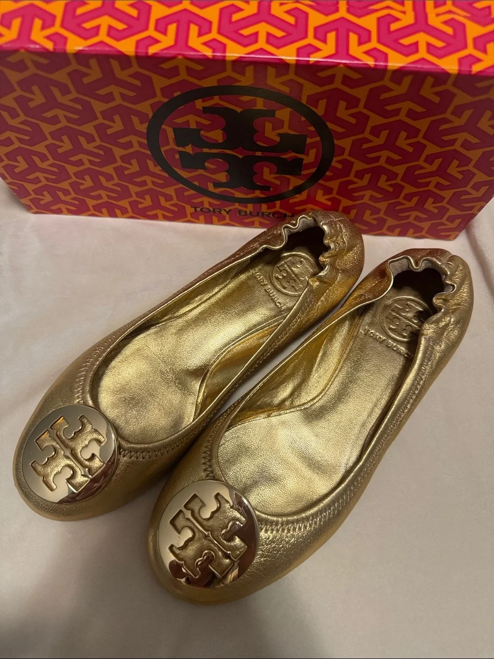 Tory Burch logo worn insole